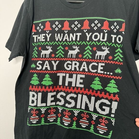They Want You Say Grace The Blessing Christmas tee - Picture 3 of 5